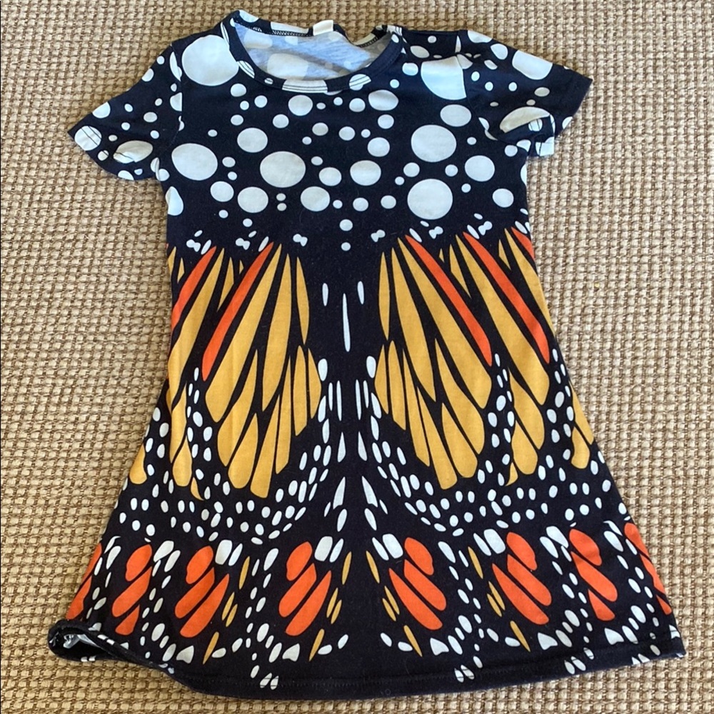 Colorful Butterfly Pattern Kids Dress
